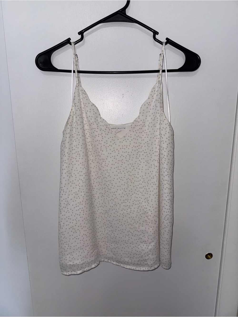 Socialite Ivory Dot Slip Cami